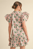 Pink Floral Print Dress H11830