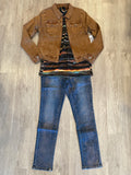 L/S MOCK NECK TOP W/SIDE SLITS