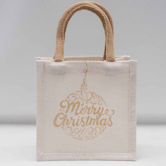 Merry Christmas Ornament Petite Gift Tote