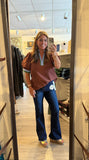 Chocolate Bubble Sleeve Top T26097