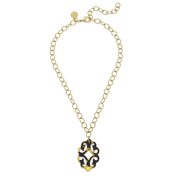 Gold Chain with Tortoise Necklace- 3184G