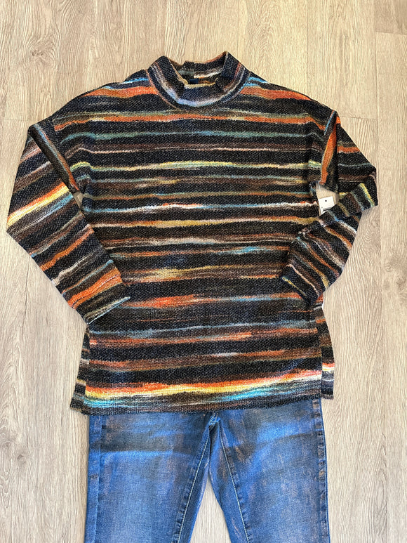 L/S MOCK NECK TOP W/SIDE SLITS