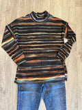L/S MOCK NECK TOP W/SIDE SLITS
