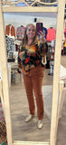 Black Multi Print Top