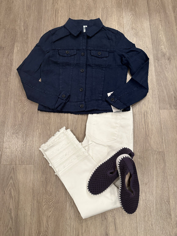 Navy Linen Jacket