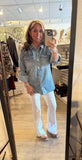 CLASSIC DENIM SHIRT W/ROLL UP SLEEVES