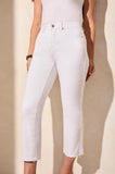 SOPHIA CURVY MICRO FLARE CROP JEANS W/RELEASED Hem- White