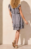 DRESS W/ FRILL AND TRIMS