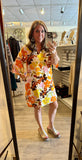 Ivory Floral Print Shift Dress G15411