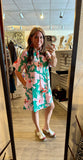 Jade Print Tropical Floral Dress H50262