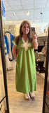 Matcha Embroidered Maxi Dress D29760
