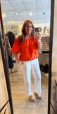 Orange Top w/ Elastic Waist H50230