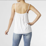 Elsie Adjustable Gathered Cami- White