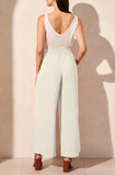 FLOWY PANT W/ BK ELASTIC WB- CocoMilk