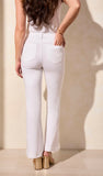 AUDREY PULL ON FLARE JEANS W/PKTS- White