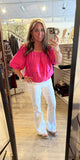 Fuchsia Top w/ Elastic Waist H50230