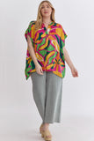 Orchid Green Print Top