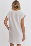 White Dress w/ Spangled Trim