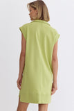 Lime 1/4 Zip Dress