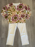 SOPHIA MICRO FLARE CROP JEANS W/RELEASED HEM-Ecru