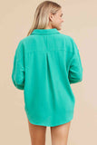 Seafoam Collared Neck Top