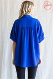 Royal Solid Collared Neck Top