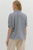Navy Stripe Dolman Top T25970