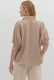 Caramel Stripe Dolman Top T25970