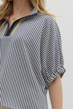 Navy Stripe Dolman Top T25970
