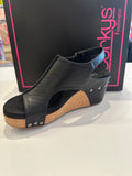 Corky’s Black Smooth Carley Wedge Sandals
