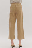 Camel Wide-Leg Ankle Pant w/ Wide Cuff P27096