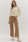 Camel Mid-Rise Ankle Pant P27856