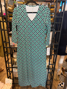 Lulu-B 3/4 Slv V-Neck Maxi