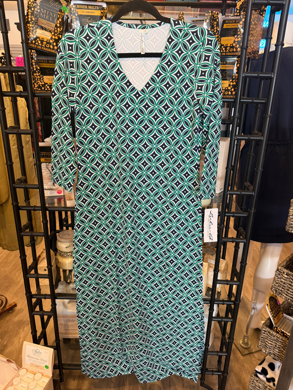 Lulu-B 3/4 Slv V-Neck Maxi