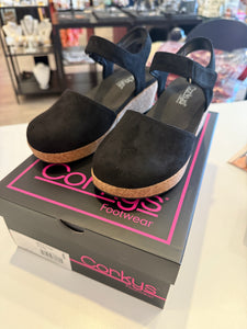 Corky’s All In- Black Faux Suede