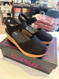 Corky’s All In- Black Faux Suede