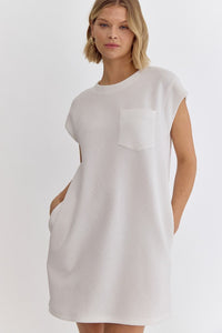 Off White Textured Dress