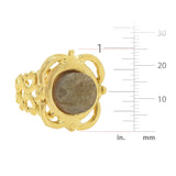 Labradorite Scroll Ring- 9298L