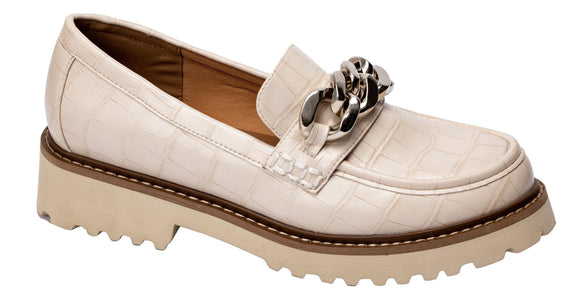 Corky’s Ivory Croco Literally Loafer