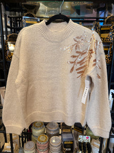 L/S MOCK NK SWEATER W/SEQUIN