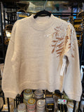 L/S MOCK NK SWEATER W/SEQUIN