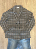 DOUBLE BREAST KNIT BLAZER