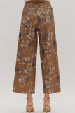 Caramel Floral Mid-rise Ankle Pant P27819