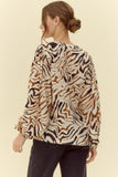 Toffee Zebra Print Top