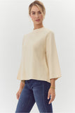 Ivory Solid Knit Sweather