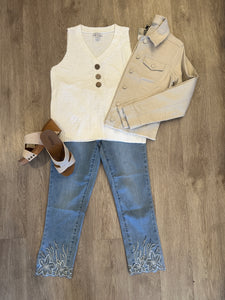 AUDREY PULL ON W/SIDE SLIT EMB