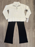 Lulu-B Half Zip Pullover- CRM