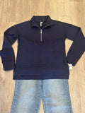 Lulu-B Half Zip Pullover- NVY