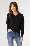 MELANIE V-NECK SWEATER PANT SET- Black