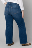 BRAIDED WAIST BOOTCUT JEANS - CURVY